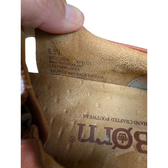 Born Paloma Brown Leather Zip-Up Laced Sneakers Shoes Size Womens 6.5 Comfort - Picture 7 of 11